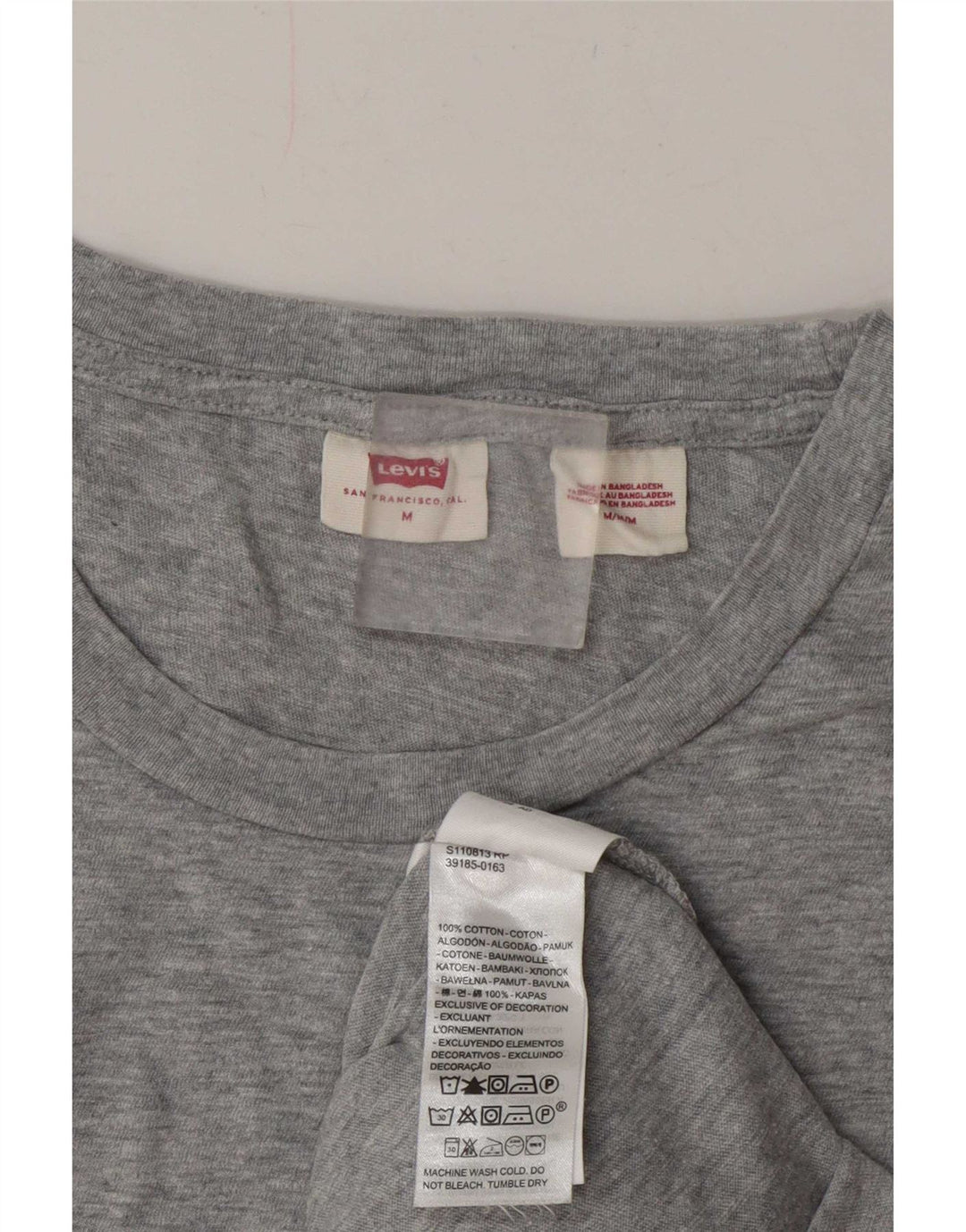 Levi's T-Shirt Femme UK 44 Gris Moyen Moucheté Coton
