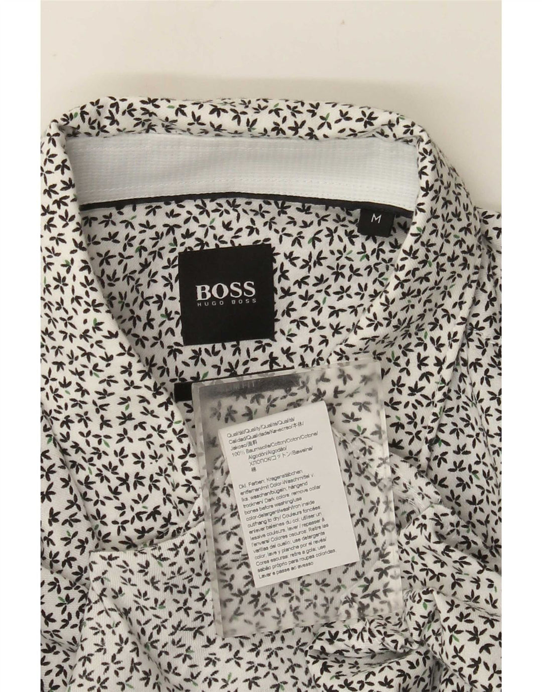 Hugo Boss Chemise Slim Fit en coton à fleurs blanc moyen