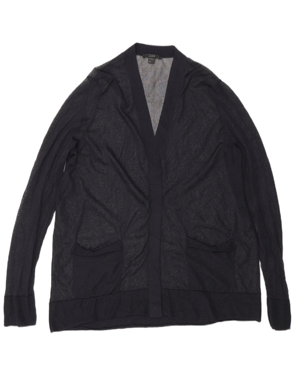 Cos Cardigan ouvert surdimensionné transparent pour femme UK 6 XS Bleu marine
