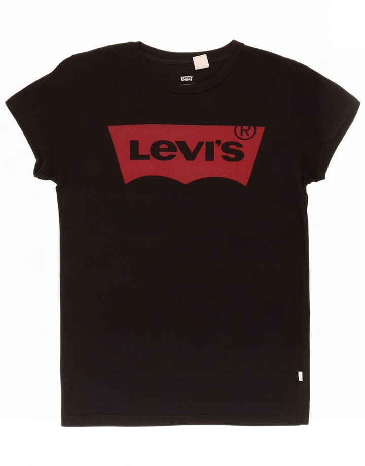 Levi's T-shirt graphique pour femme UK 12 Medium Black