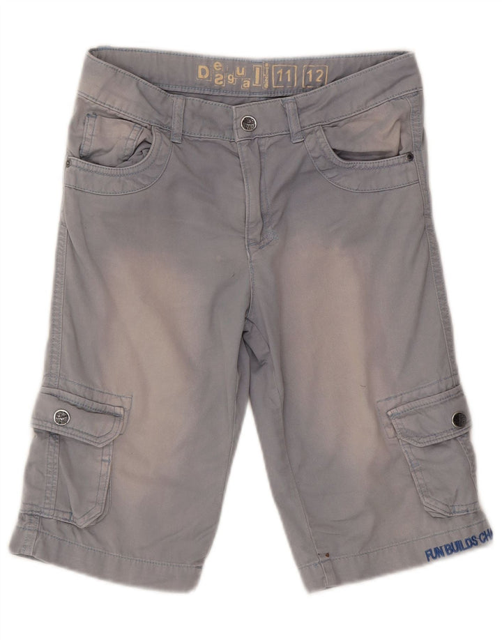 DESIGUAL Boys Cargo Shorts 11-12 Years W28  Blue Cotton