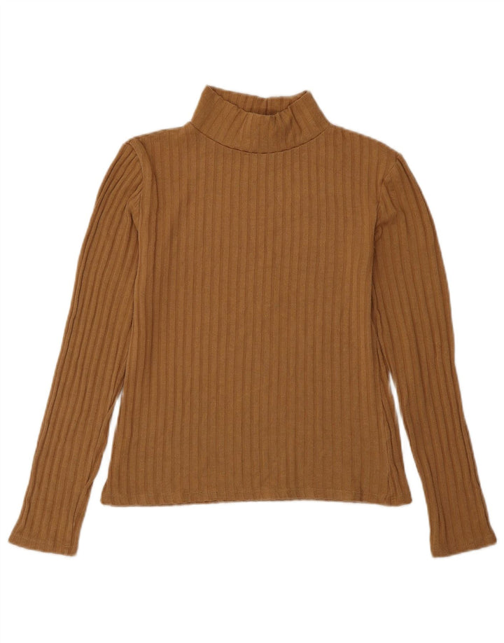 Topshop Haut court à manches longues pour femme UK 8 Small Marron