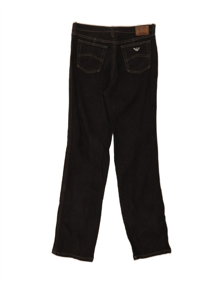 ARMANI JEANS Womens Straight Jeans W29 L30 Black Cotton Vintage Armani Jeans and Second-Hand Armani Jeans from Messina Hembry 