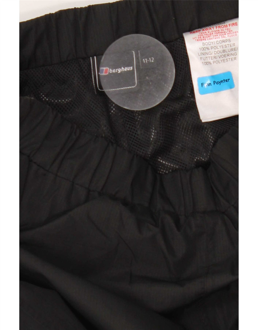 Berghaus Pantalon imperméable garçon 11-12 ans Noir Polyester