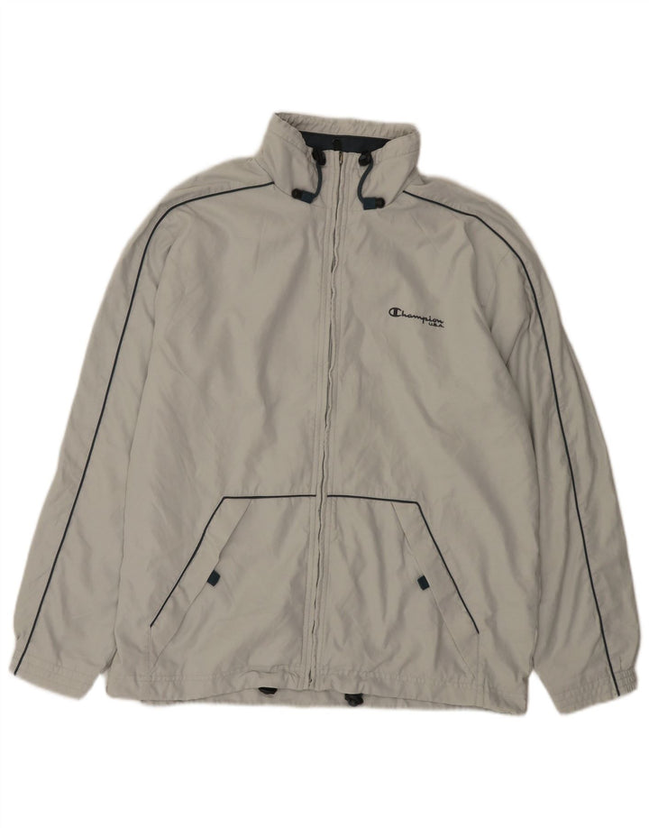 Champion Veste de Survêtement Homme Gris Moyen Polyester