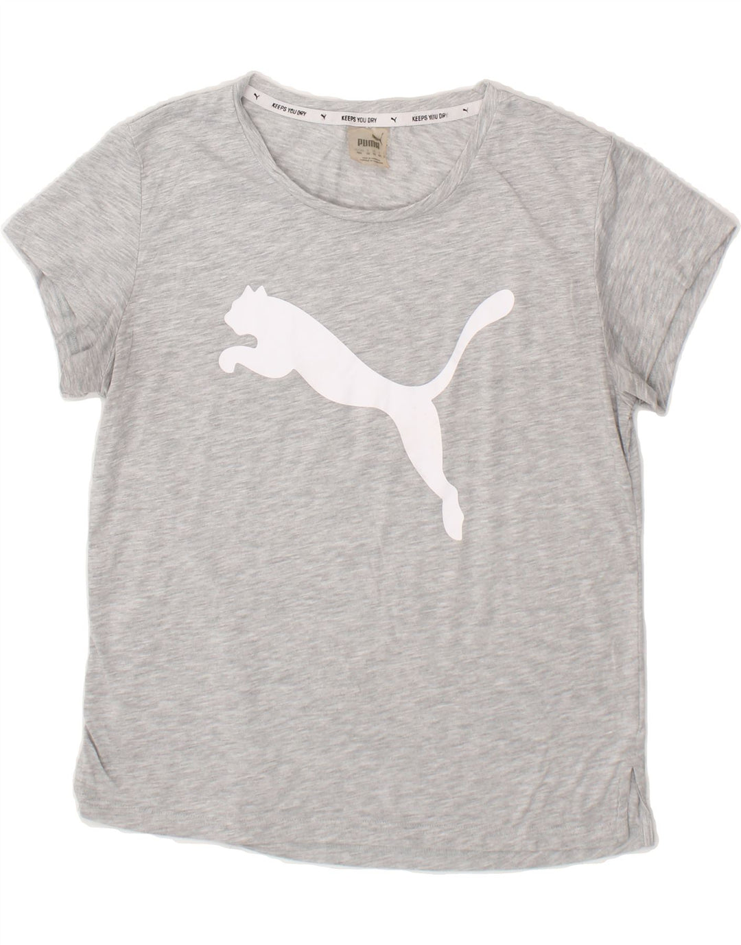PUMA Womens Graphic T-Shirt Top UK 12 Medium Grey Vintage Puma and Second-Hand Puma from Messina Hembry 