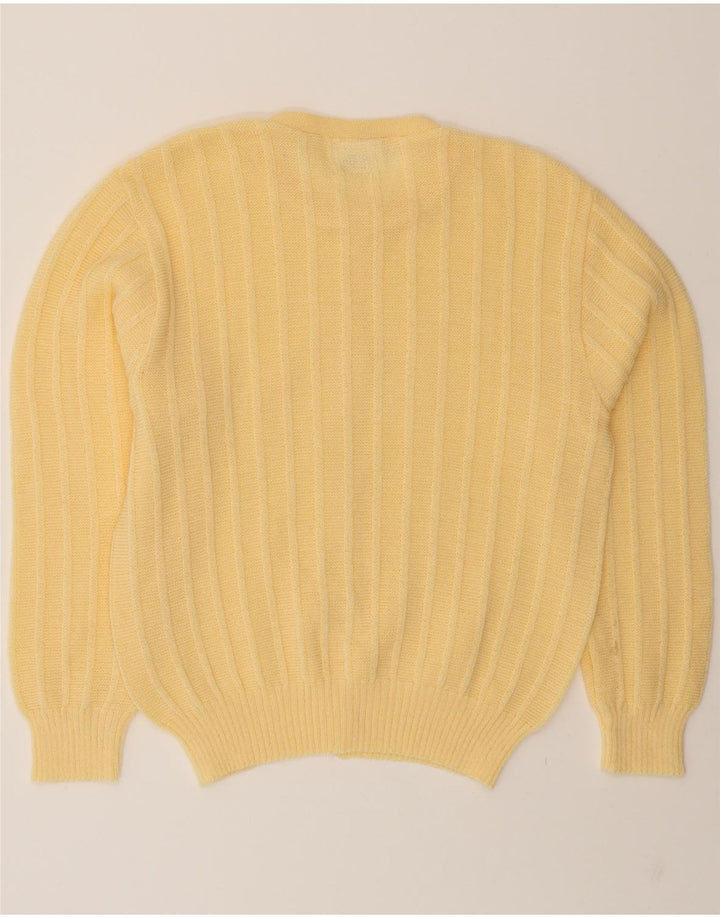 C&A Womens Cardigan Sweater UK 14 Large Yellow Acrylic Vintage C&A and Second-Hand C&A from Messina Hembry 