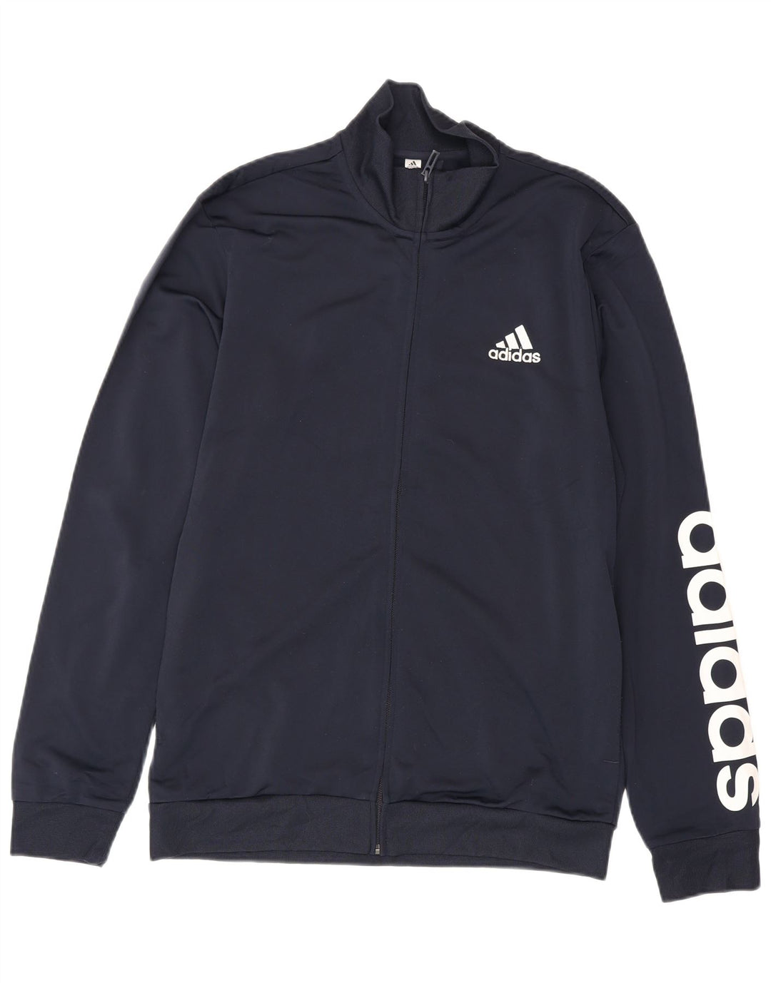 Adidas Veste de survêtement graphique pour homme UK 40/42 Bleu marine moyen