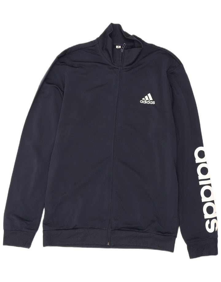 Adidas Veste de survêtement graphique pour homme UK 40/42 Bleu marine moyen