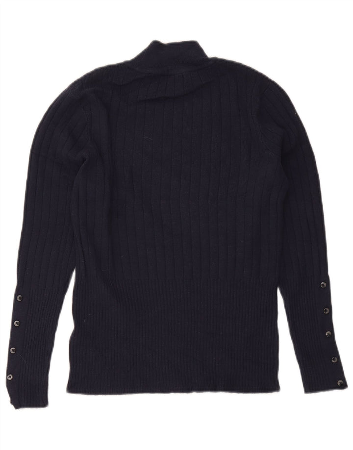 Marks & Spencer Pull col roulé pour femme UK 12 Bleu marine moyen