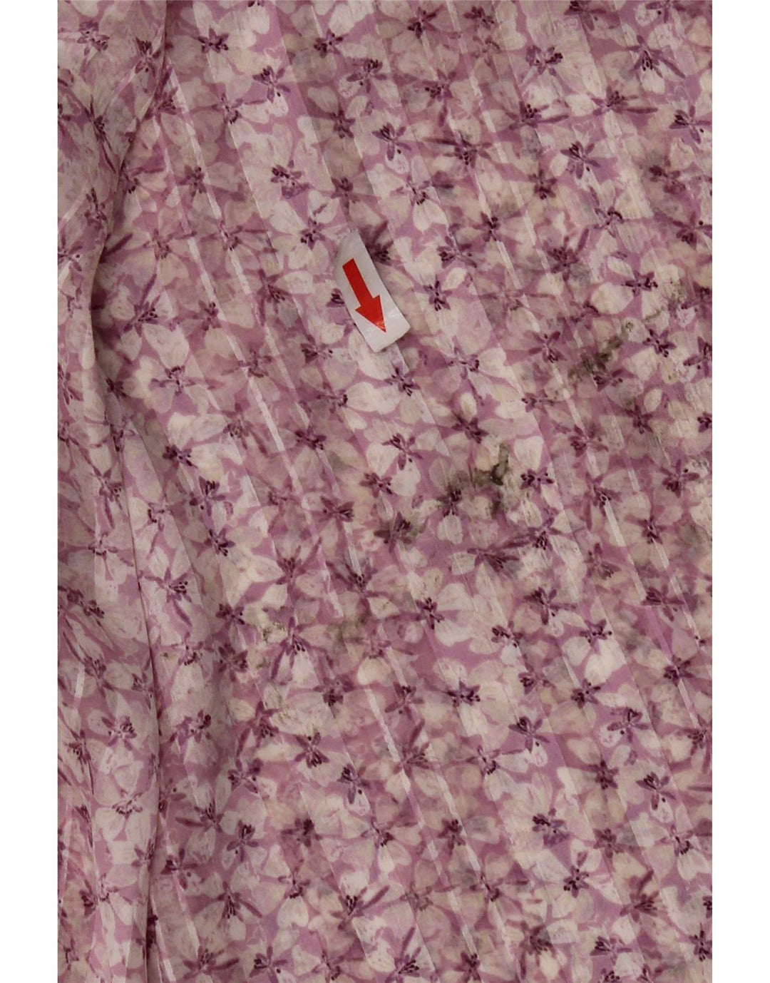 H&M Femme Chemisier à Manches Longues Top UK 46 Grand Rose Floral Polyester