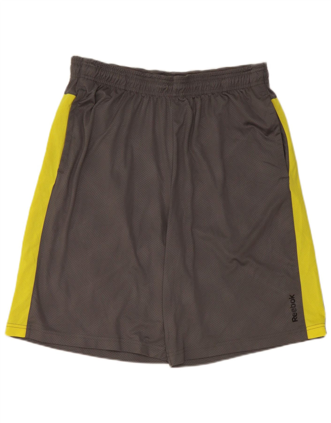 Reebok Short de Sport Homme Gris Moyen Colourblock Polyester