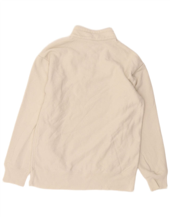 Champion Sweat-shirt à col zippé pour homme Petit Blanc