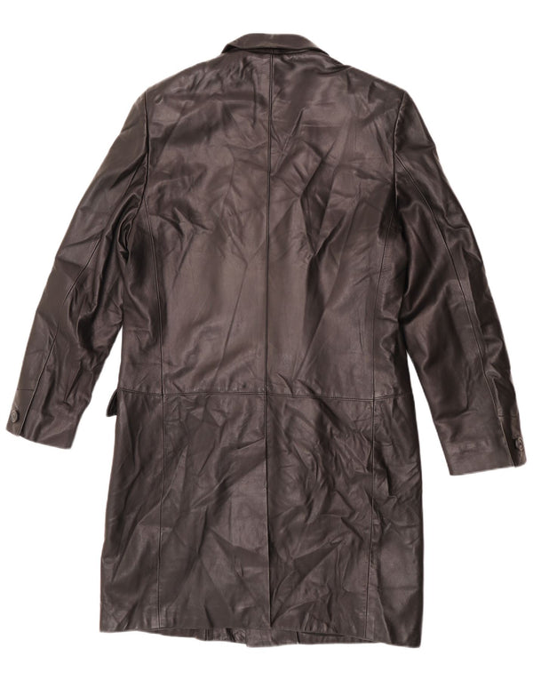 Maestrami Manteau en cuir pour homme IT 50 Large Noir
