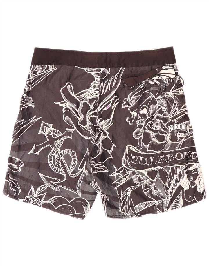 Billabong Short de bain graphique pour hommes en polyester floral noir grand