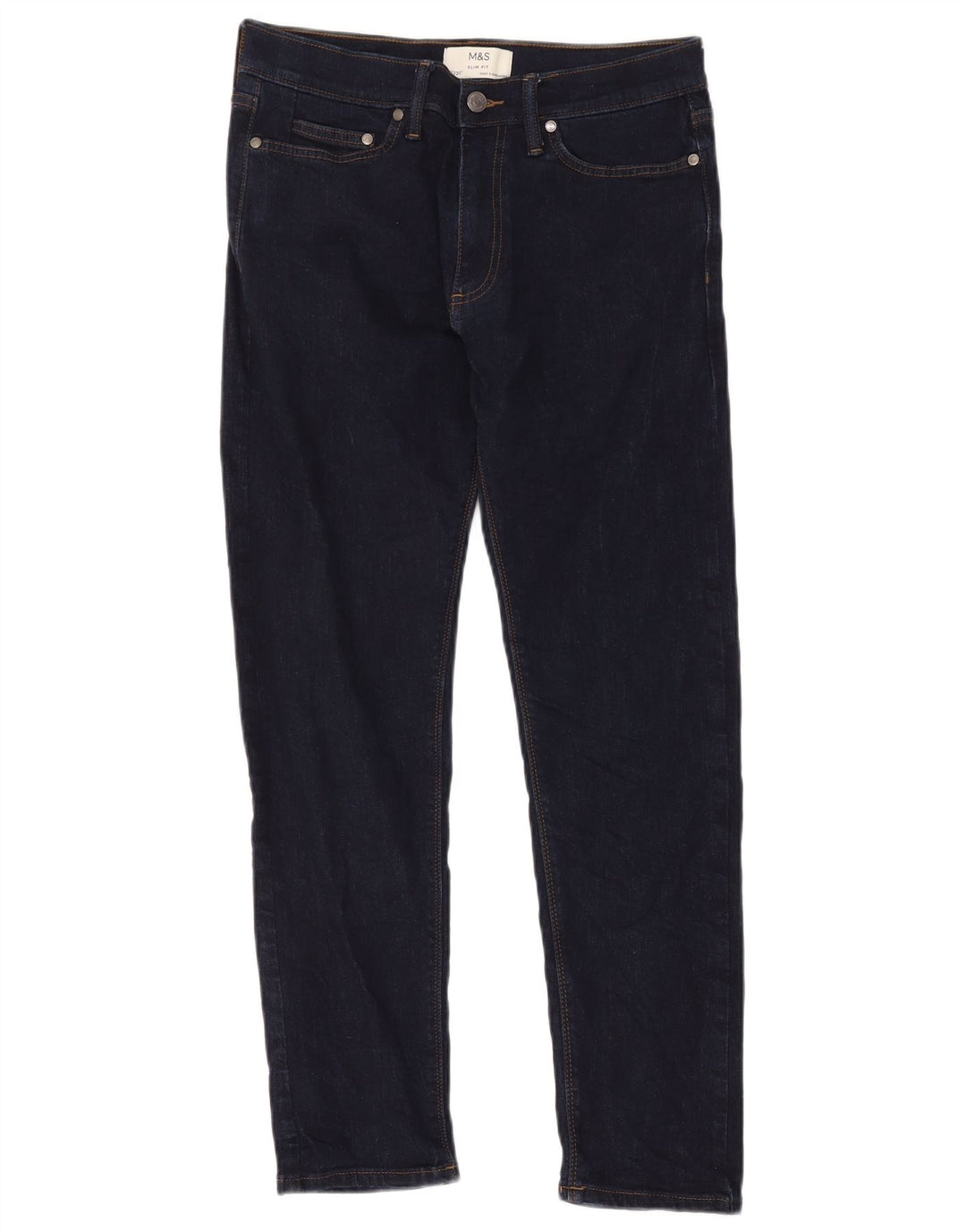 Marks & Spencer Jean Slim Homme W30 L31 Bleu Marine Coton