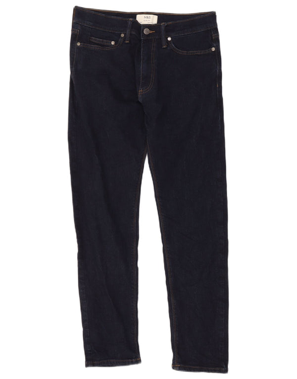 Marks & Spencer Jean Slim Homme W30 L31 Bleu Marine Coton