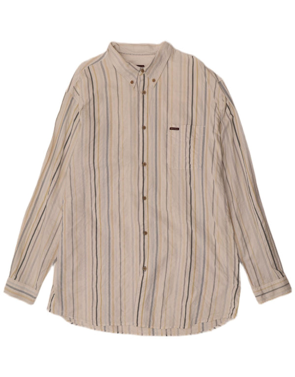 Marlboro Classics Chemise Homme 3XL Coton Rayé Blanc