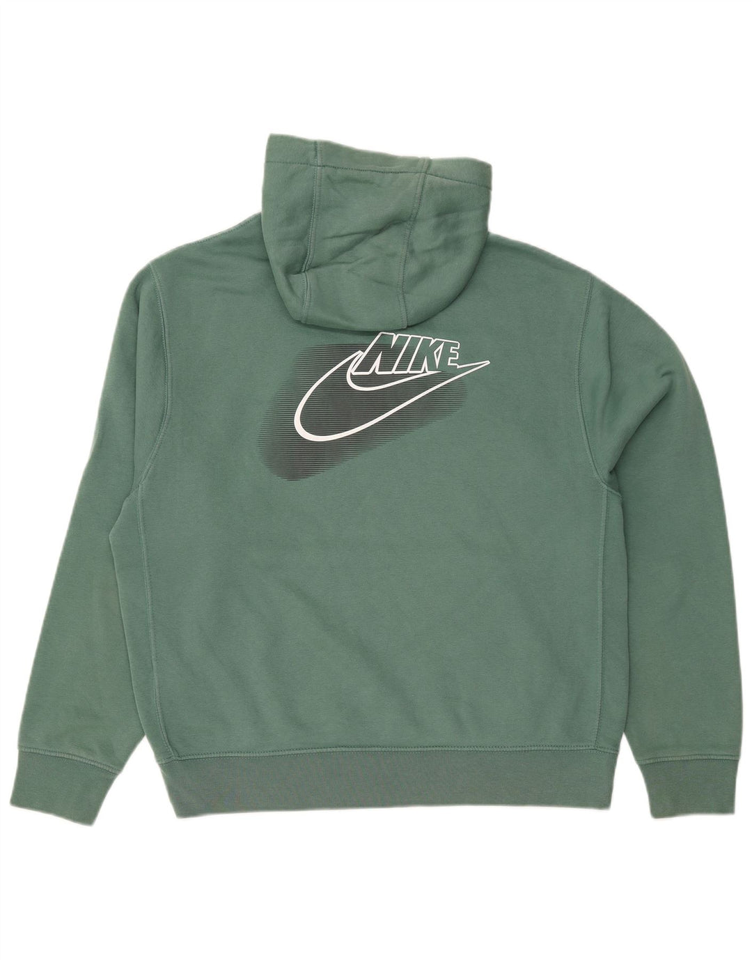 NIKE Pull à capuche graphique en coton vert moyen pour homme