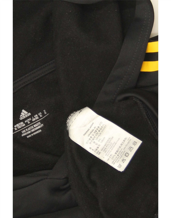 Adidas Pull à capuche graphique pour homme XL Noir Polyester