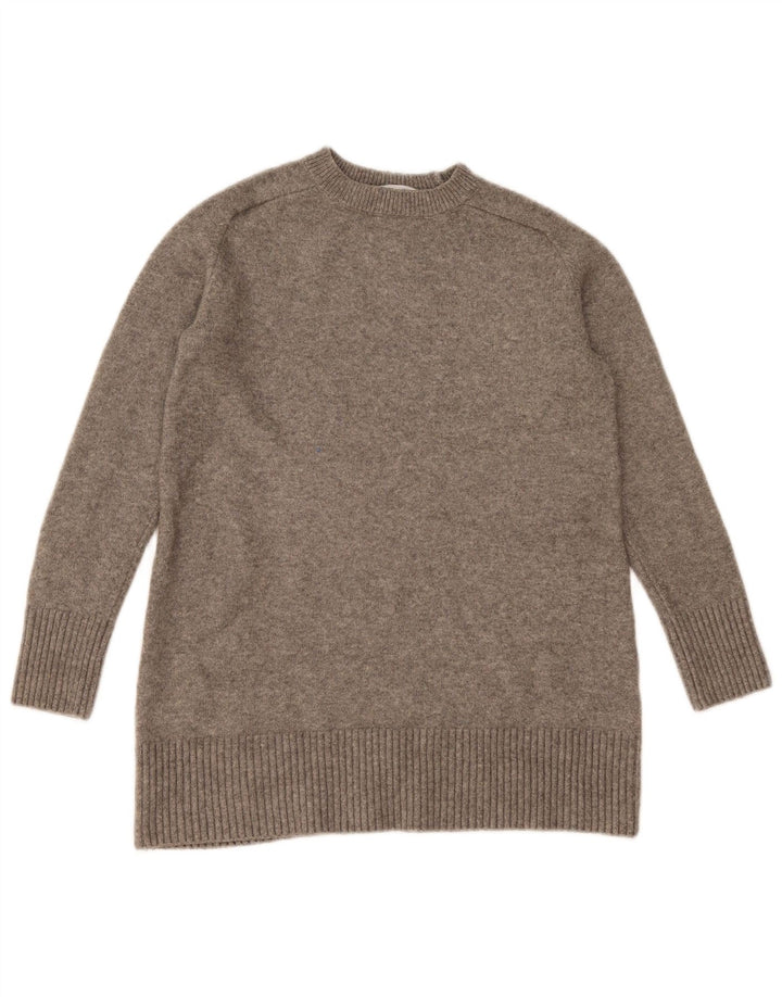 Zara Pull col bateau pour femme UK 12 Polyester moucheté gris moyen
