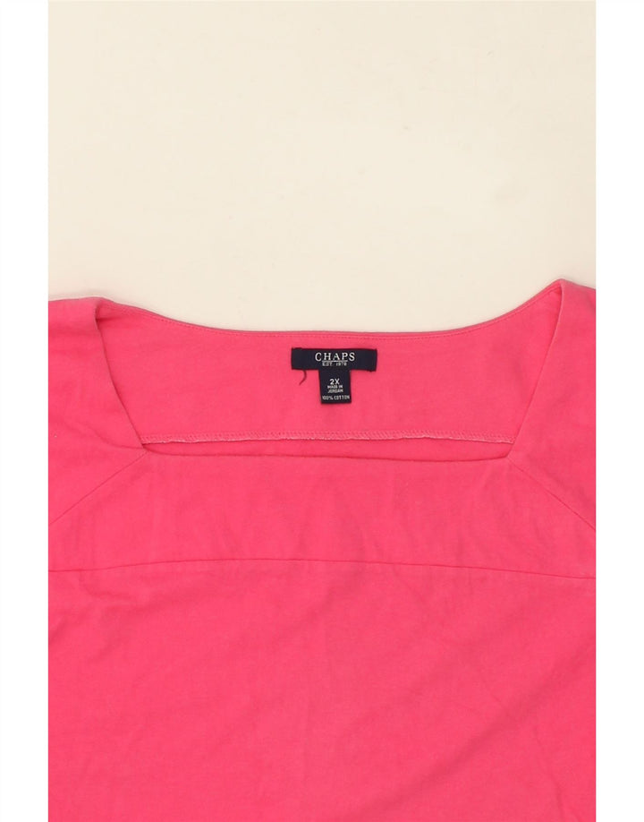 CHAPS Womens Blouse Top UK 20 2XL Pink Cotton Vintage Chaps and Second-Hand Chaps from Messina Hembry 
