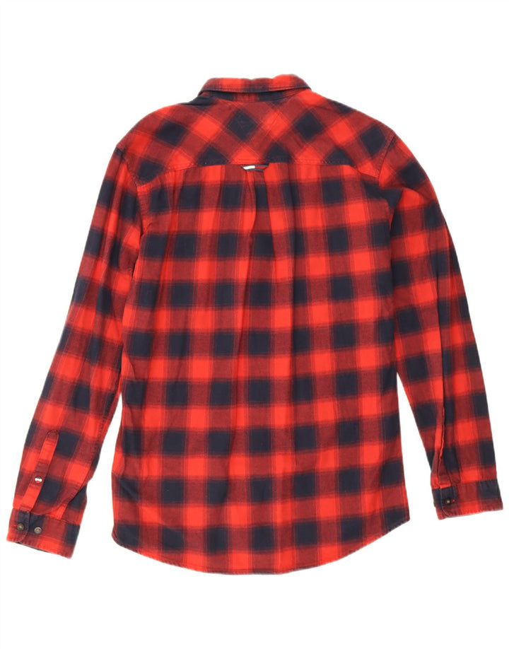 Tommy Hilfiger Chemise en Flanelle à Carreaux Coupe Regular Homme Rouge Moyen