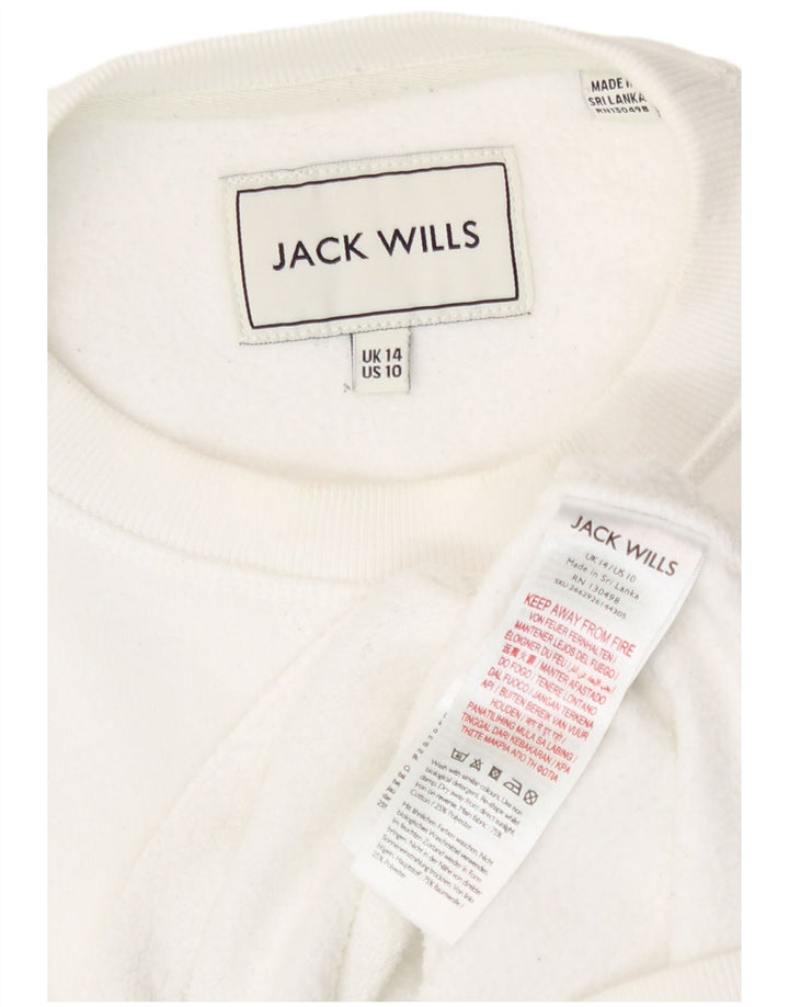 Jack Wills Sweat-shirt pour femme UK 14 Grand coton blanc