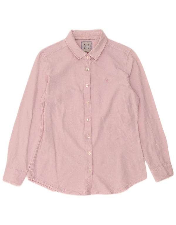 Crew Clothing Chemise Femme UK 12 Coton Rose Moyen