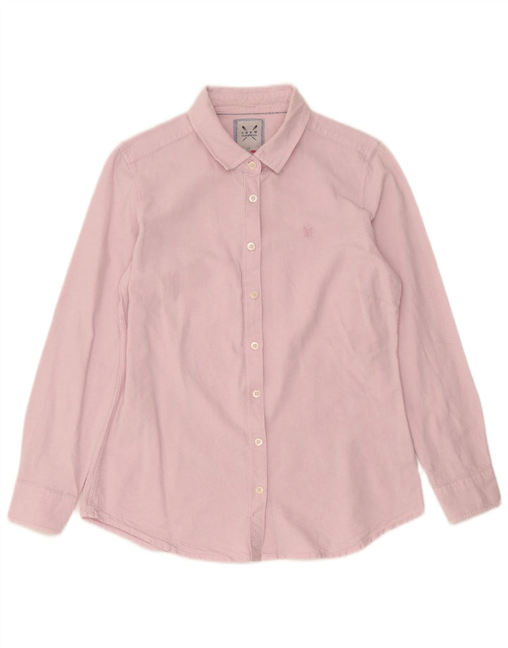 Crew Clothing Chemise Femme UK 12 Coton Rose Moyen