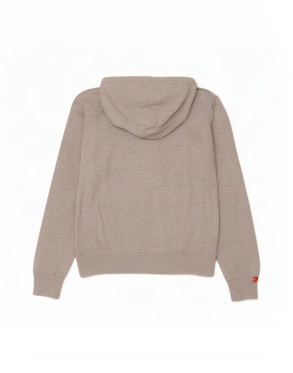 Superdry Pull à capuche graphique pour homme en coton moucheté gris grand