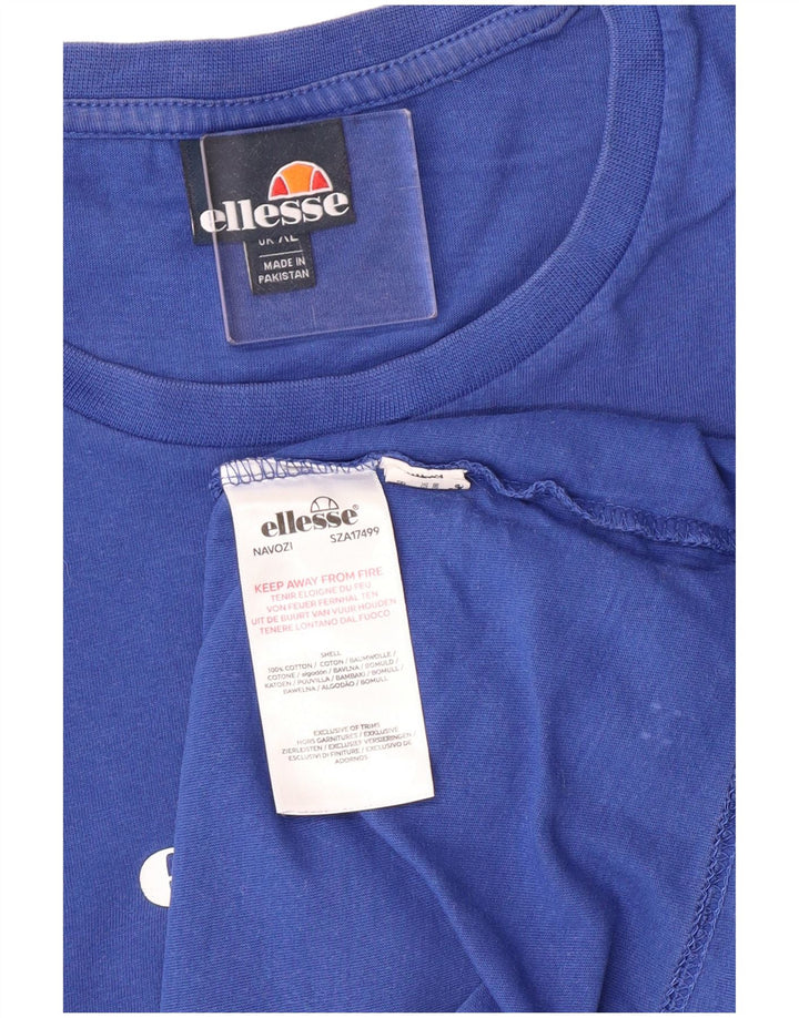 Ellesse T-Shirt Graphique Homme Top XL Bleu Coton