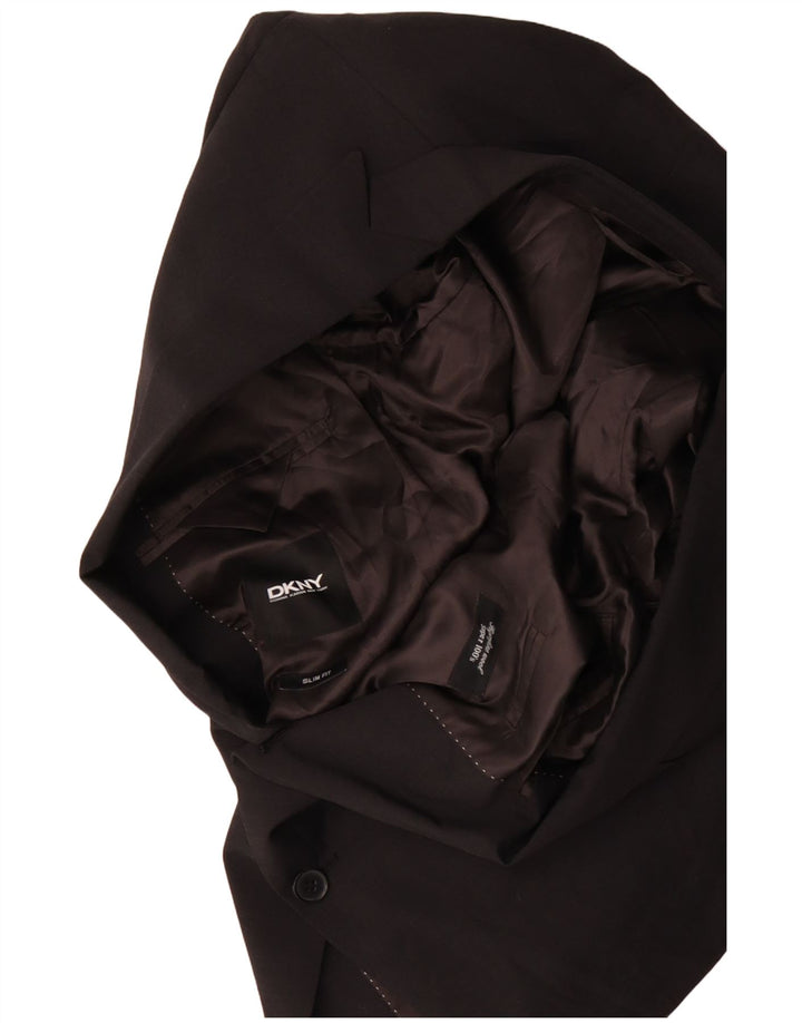 Dkny Veste Blazer Slim Fit 2 Boutons pour Homme UK 40 Grande Laine Marron