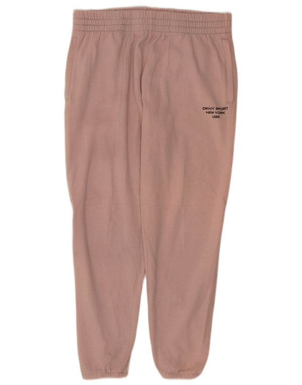 Dkny Femmes Pantalon De Survêtement Joggers UK 18 XL Rose Coton