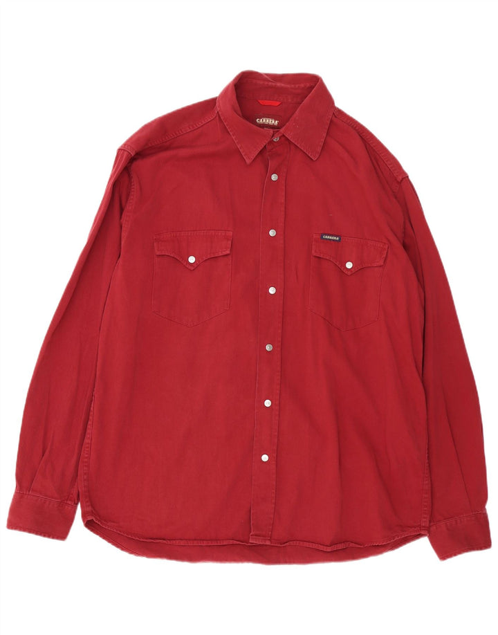 CARRERA Chemise en Jean XL Bordeaux Coton Homme