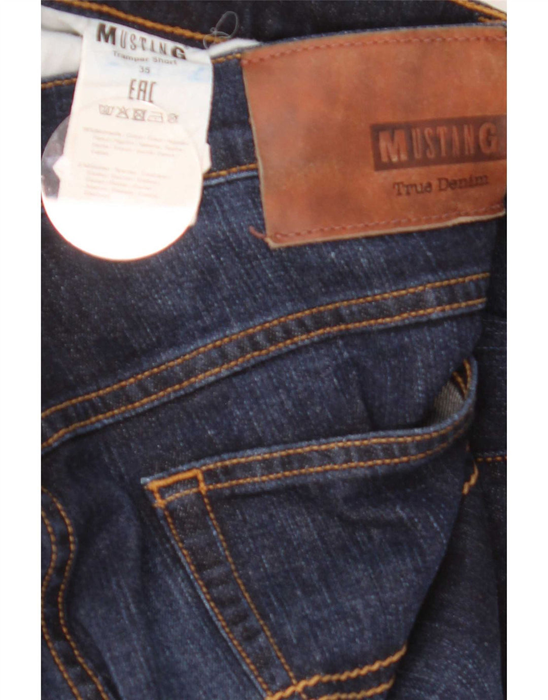 Mustang Short en jean pour homme W35 en coton bleu marine Taille L