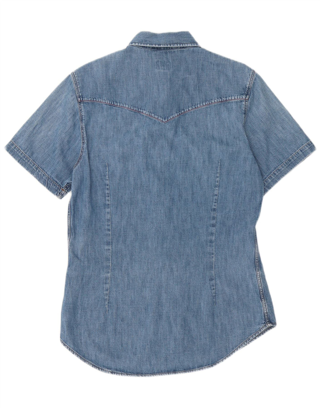 Calvin Klein Jeans Chemise en jean à manches courtes pour femme UK 18 XL Bleu Coton