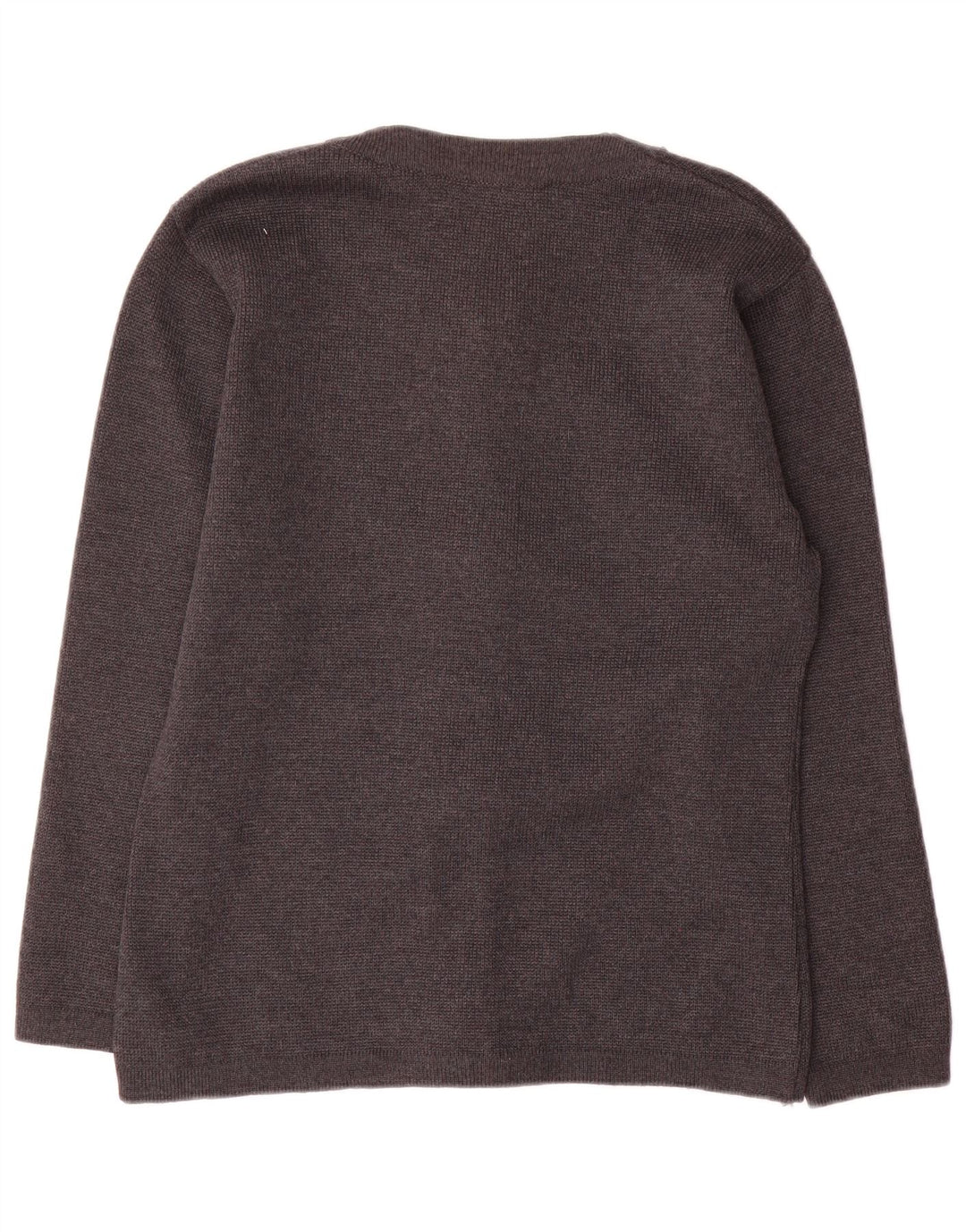 vintage Femmes Surdimensionné Cardigan Pull UK 10 Petite Laine Grise