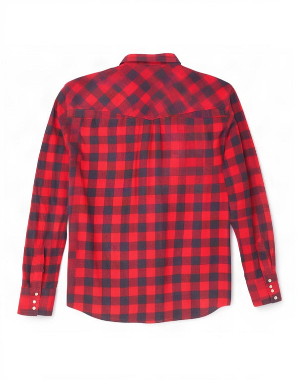 Wrangler Chemise en flanelle pour homme en coton vichy rouge moyen