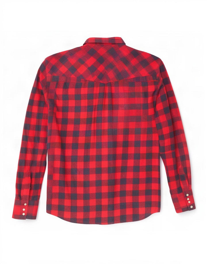 Wrangler Chemise en flanelle pour homme en coton vichy rouge moyen