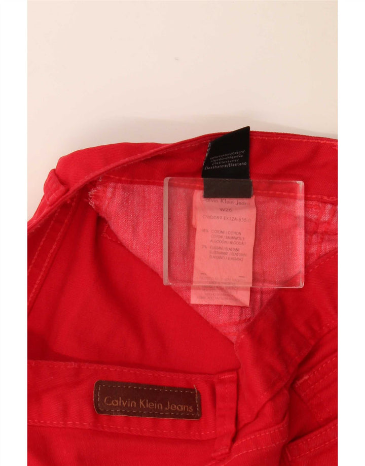 Calvin Klein Short en jean pour femme W26 Petit coton rouge