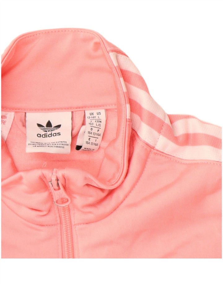 Veste de survêtement Adidas Fille 13-14 ans Rose Polyester