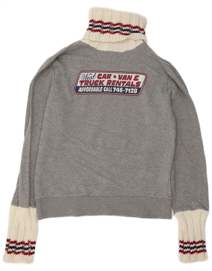 Zu Elements Sweat-shirt graphique pour femme UK 16 Large Gris Colorblock