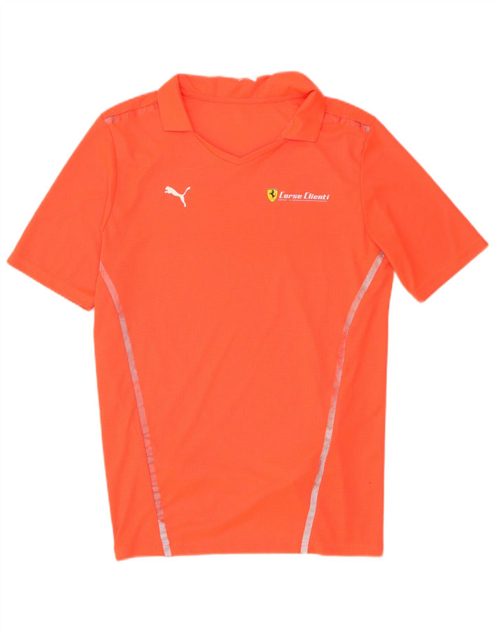 Puma Polo Homme Petit Orange Polyester