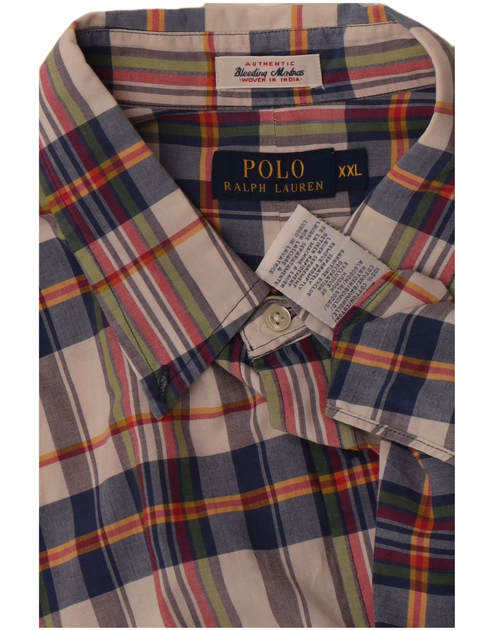 Polo Ralph Lauren Chemise à manches courtes pour homme 2XL en coton à carreaux multicolore