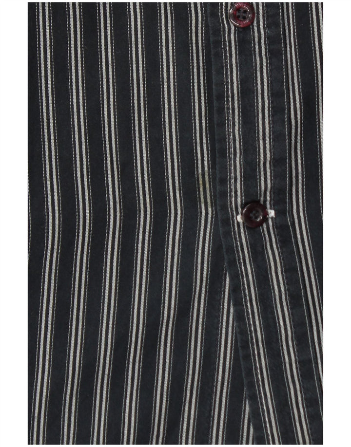 MUSTANG Chemise Homme Large Coton Rayé Noir