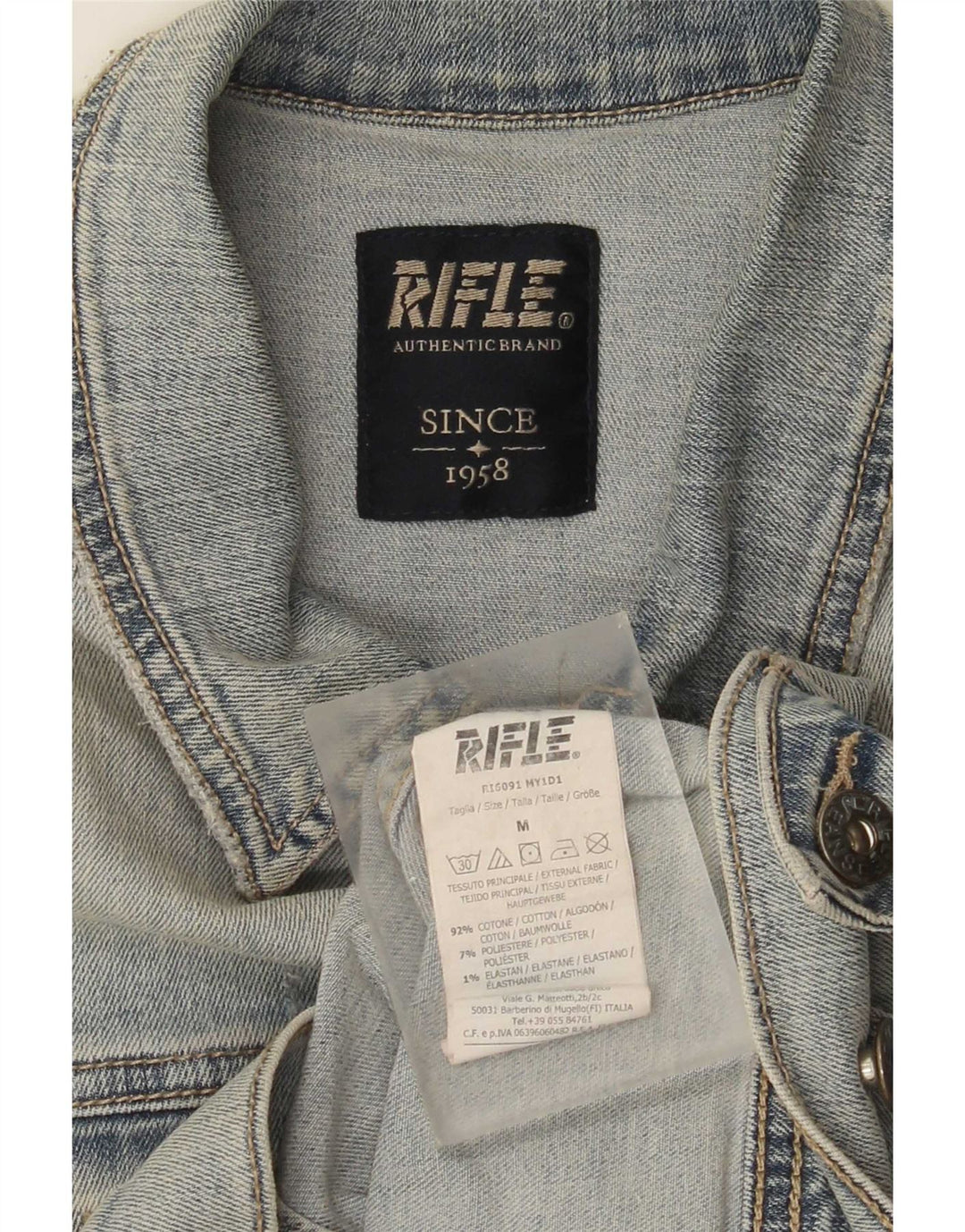 Rifle Gilet en jean pour homme UK 38 Bleu moyen Coton