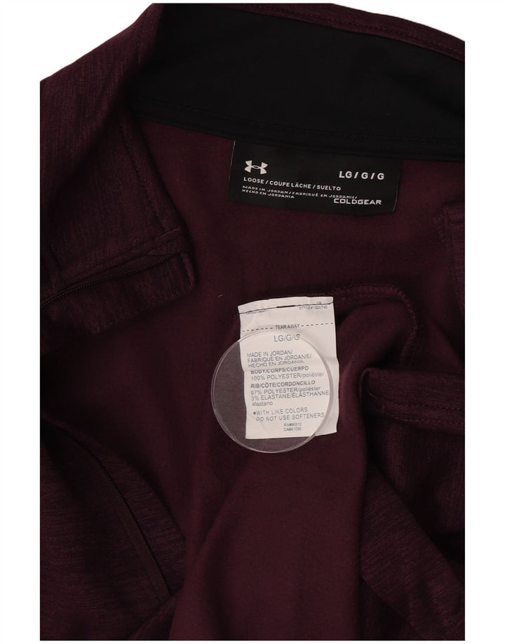 Under Armour Haut de Survêtement Cold Gear Loose Fit Pull Homme Bordeaux Taille L