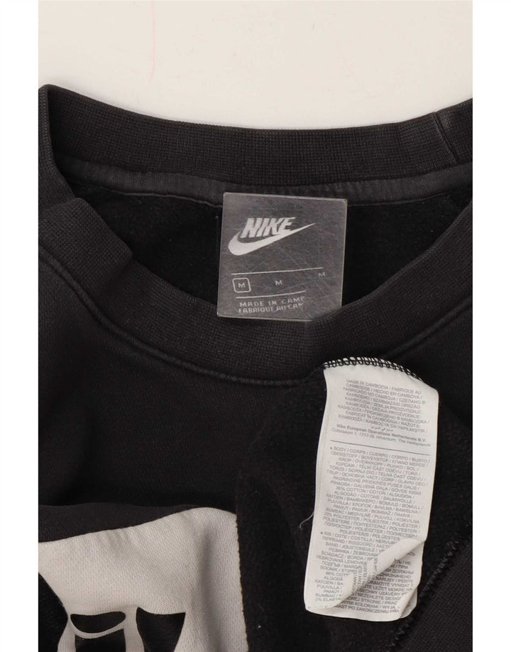 Nike Sweat-shirt graphique en coton color block noir moyen pour homme