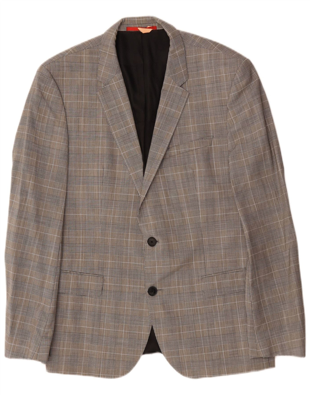 Hugo Boss Veste blazer à 2 boutons pour homme EU 52 XL en laine pied-de-poule gris
